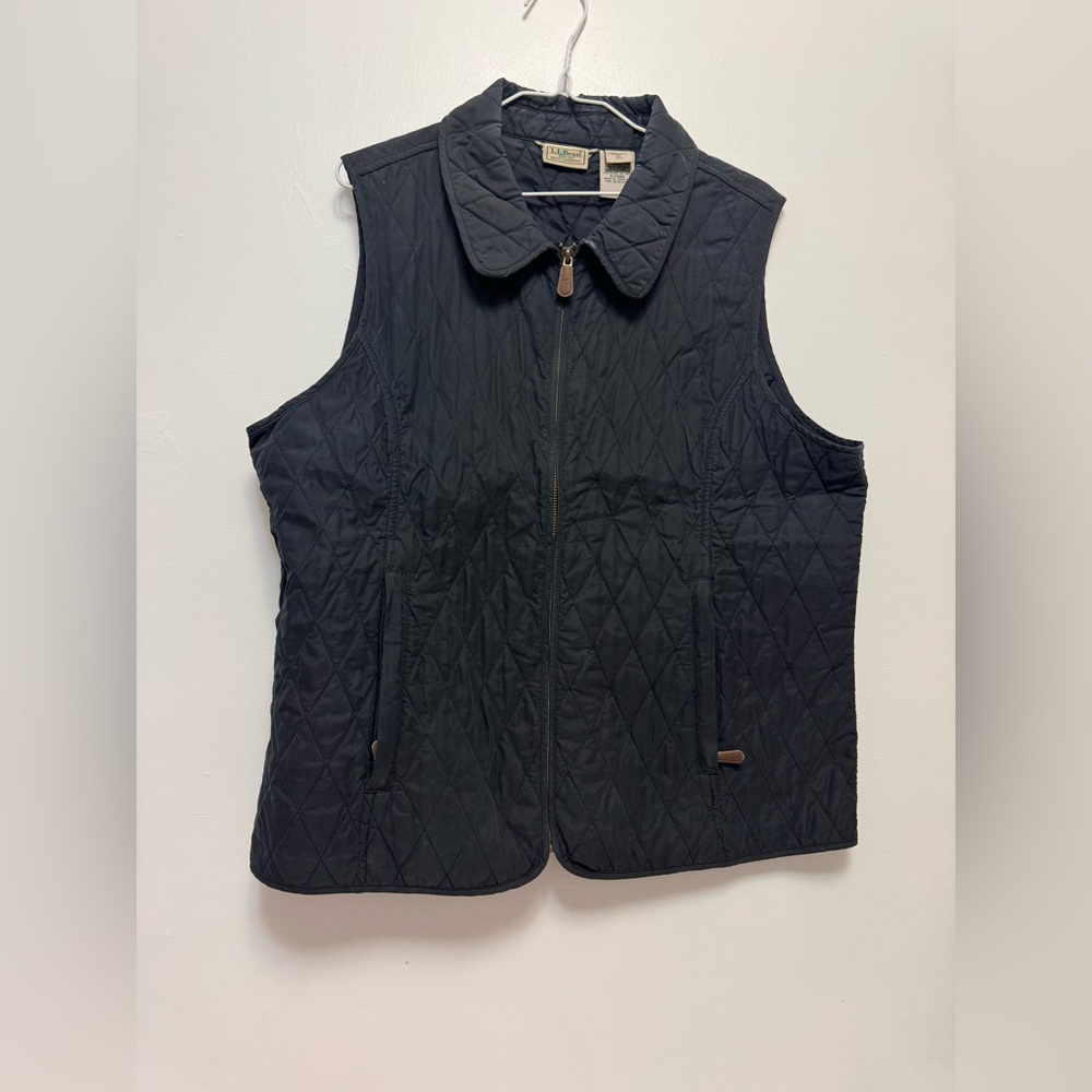 L.L. Bean Charcoal Quilted Vest